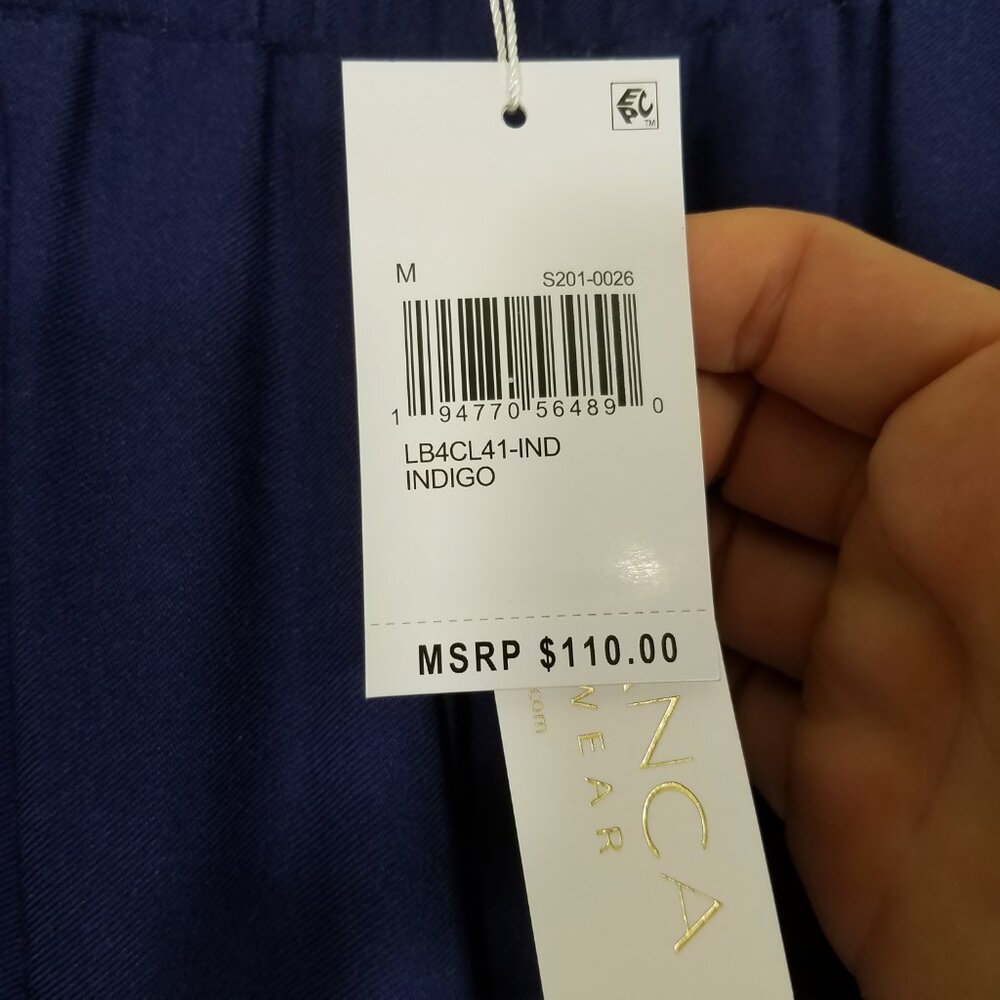 NWT La Blanca Womens Palazzo Pants Blue Pull-On Wide Leg Size M - Picture 7 of 8